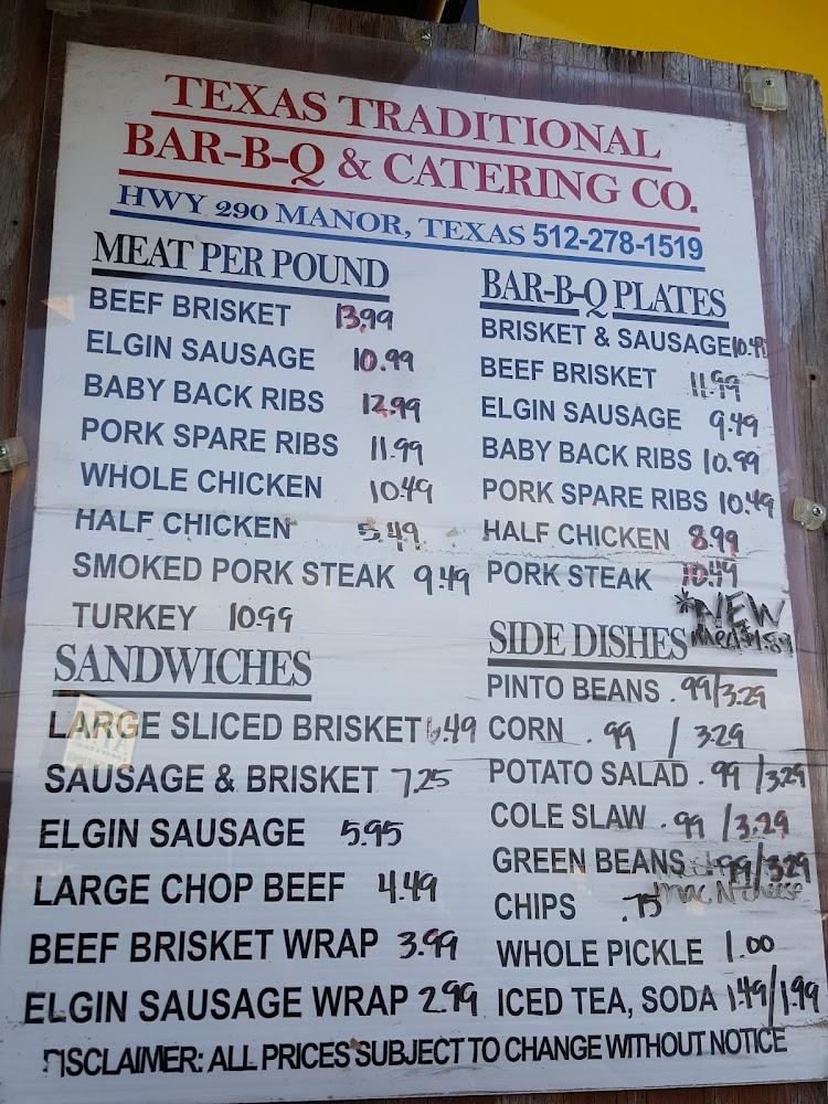 Texas Traditional Bar-B-Q Menu image 4